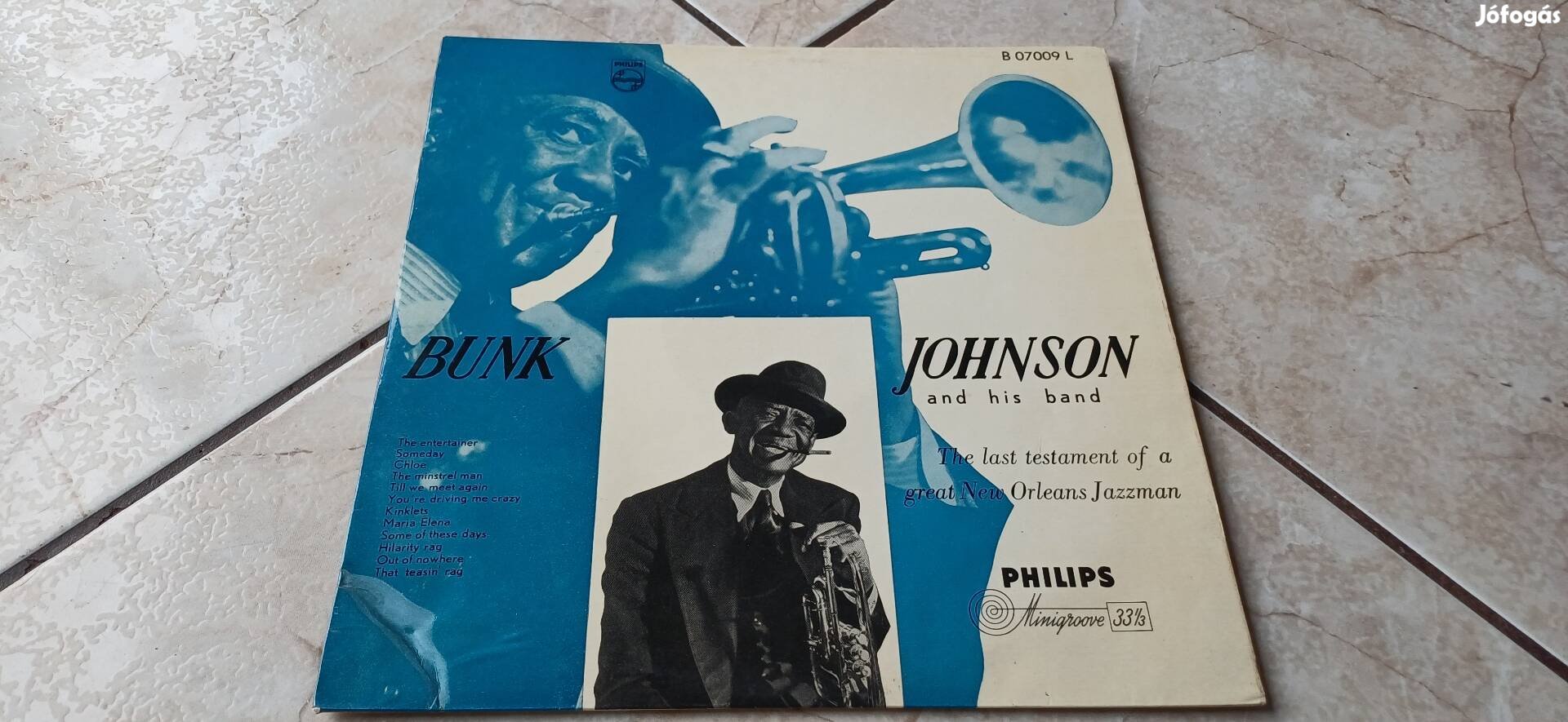Bunk Johnson bakelit hanglemez