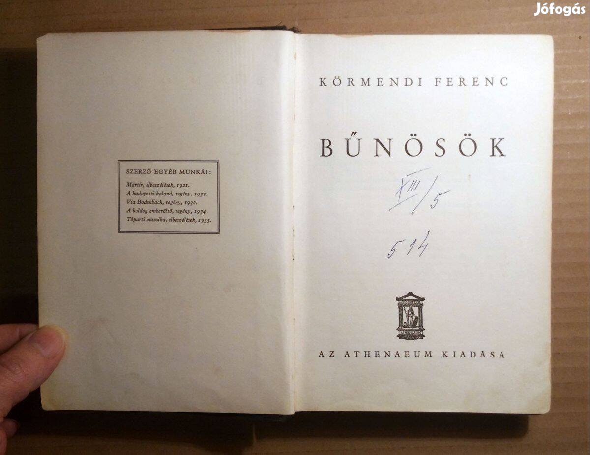 Bűnösök (Körmendi Ferenc) 1936 (10kép+tartalom)