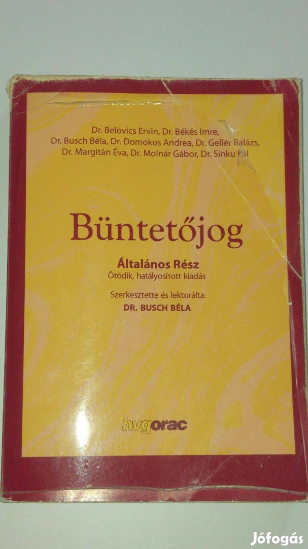 Büntetőjog - általános rész