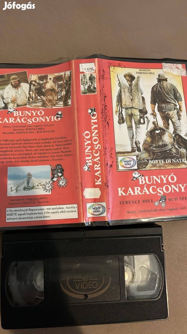 Bunyó karácsonyig vhs kazetta Bud Spencer