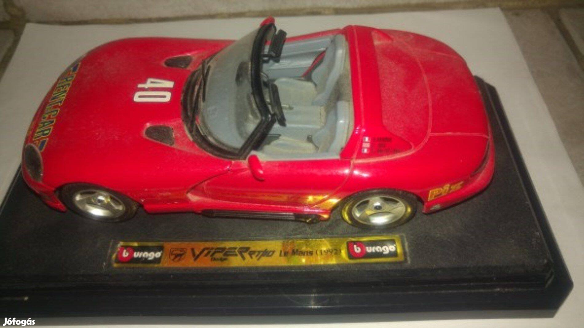 Burago Dodge Viper RT/10 Le Mans 1992 makett autó