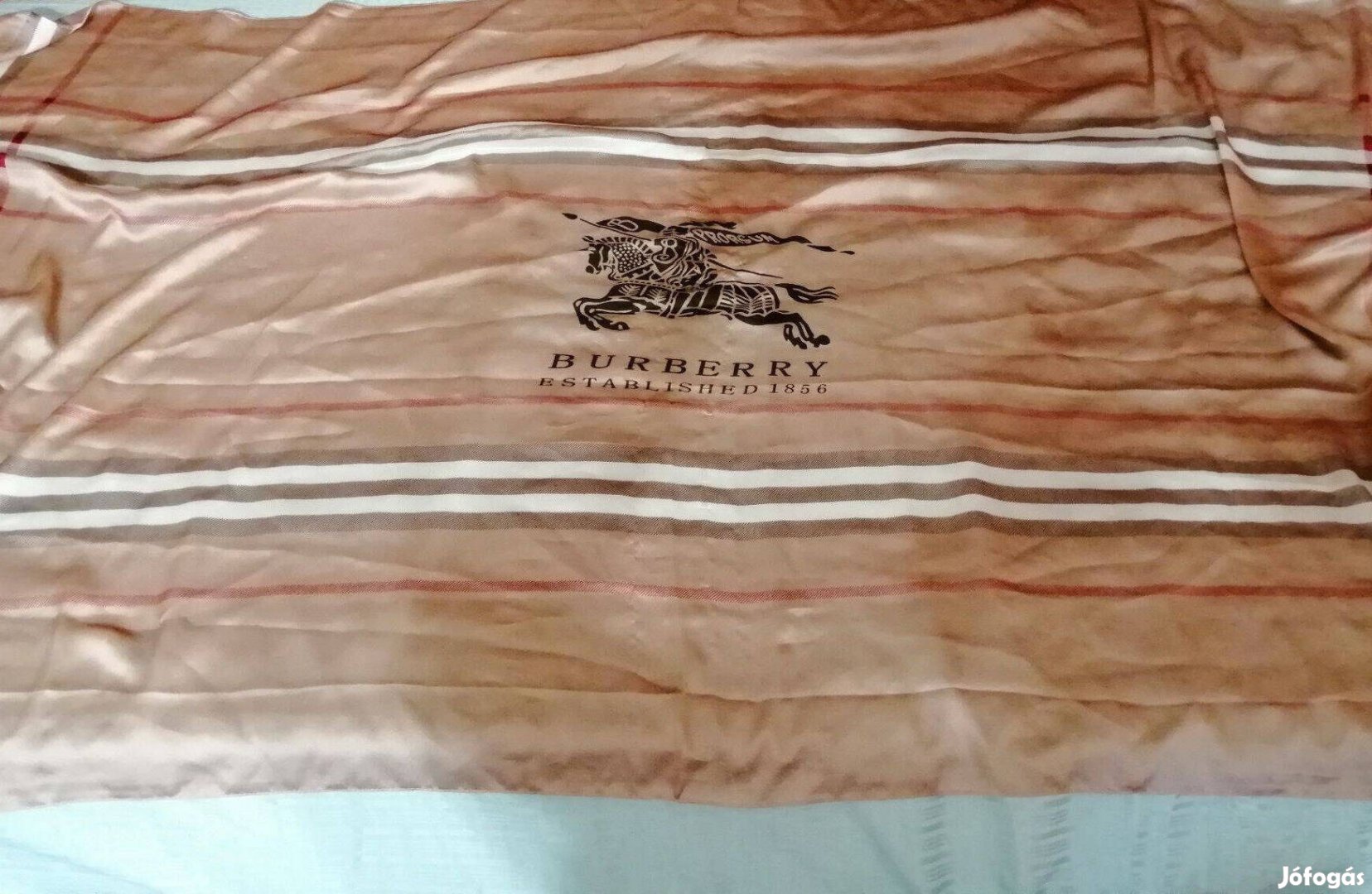 Burberry London sál, nagy méretű kendő, 100% silk, 180x90 cm