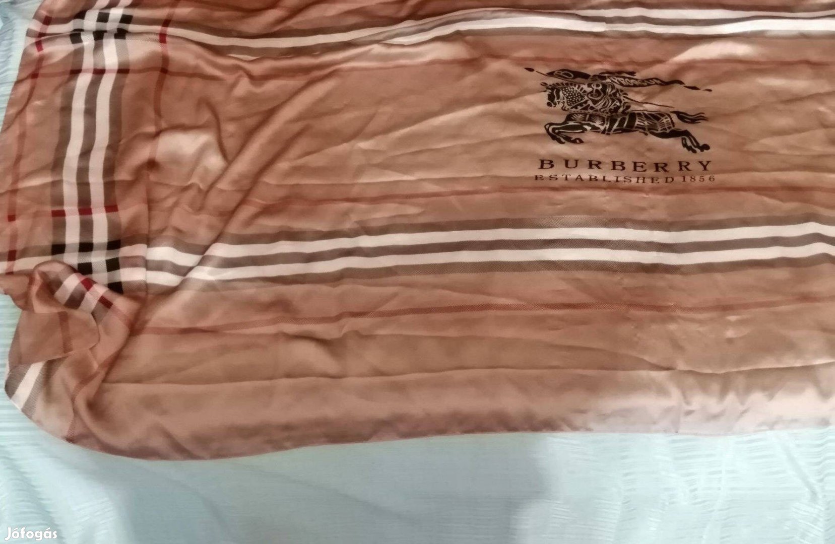 Burberry London sál, nagy méretű kendő, 100% silk, 180x90 cm