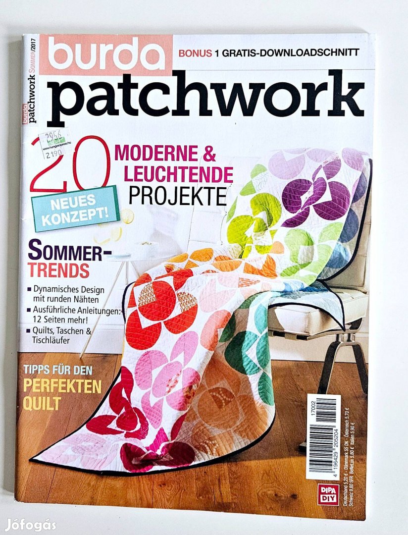 Burda Patchwork német nyelvű magazin 2017 sommer