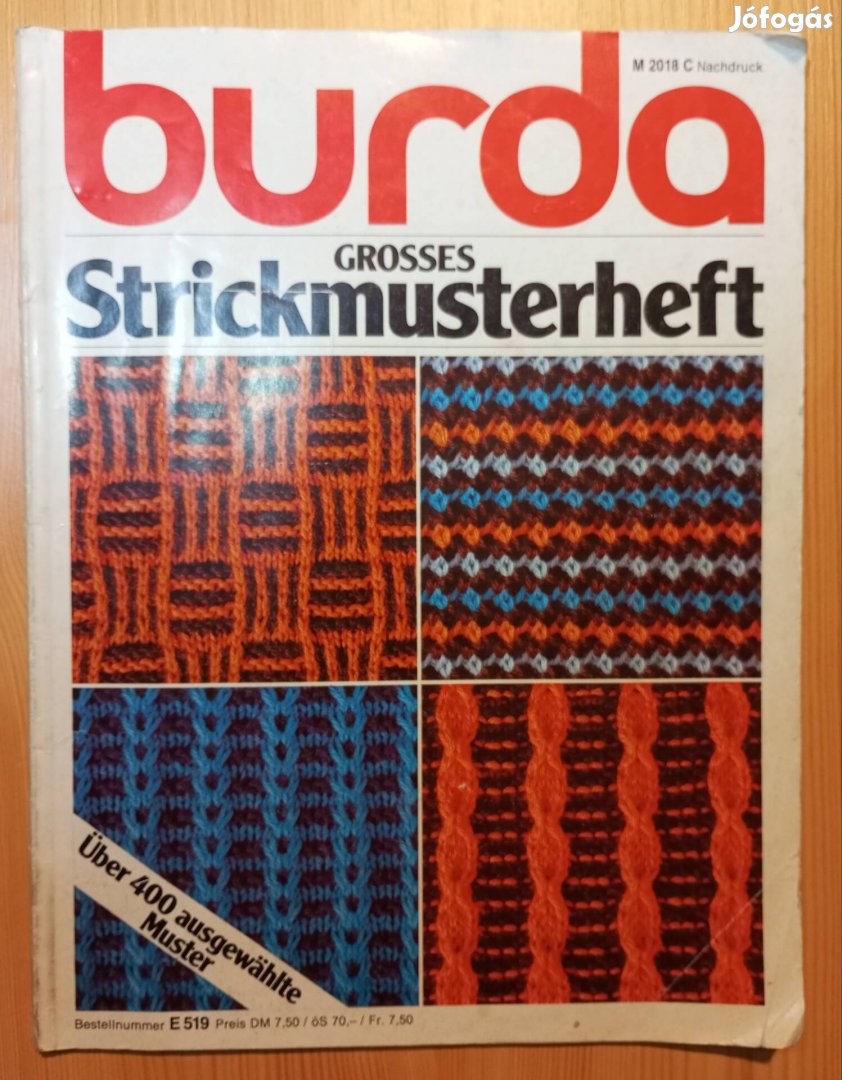 Burda grosses Strickmusterheft. Több mint 400 kötésminta