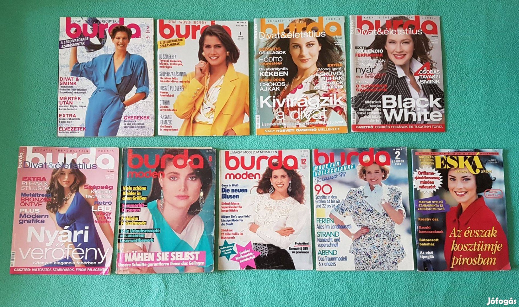 Burda magazinok és Eská magazin (1983-2008 közötti évfolyamok) - 9 db