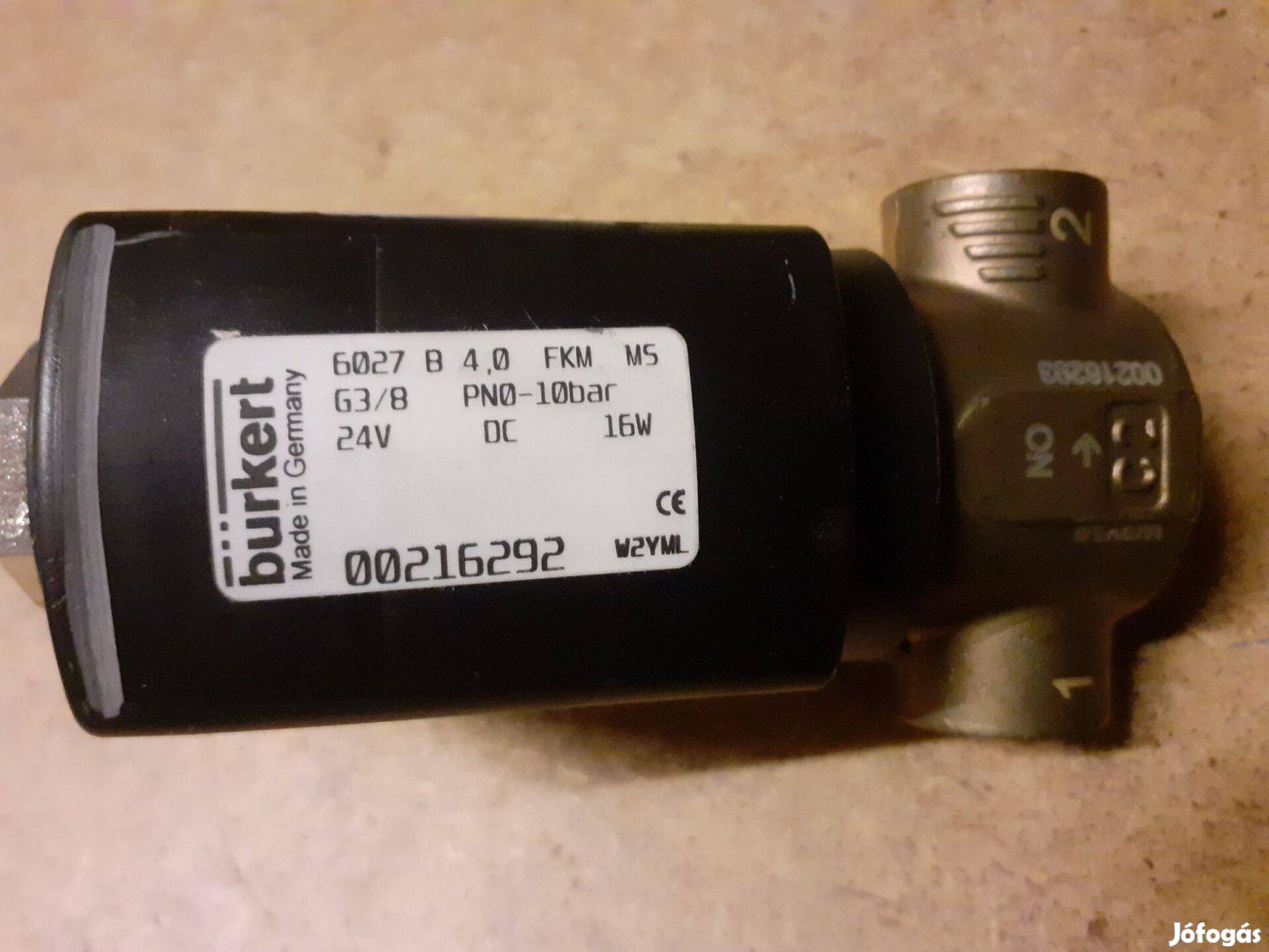 Bürkert 6027 csúszómagos szelep 3/8, DC24V, Burkert 216292
