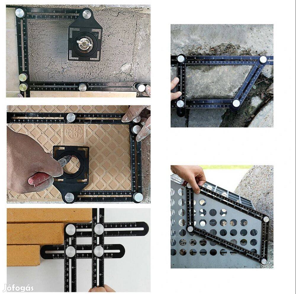 Burkoló sablon furat, lyukmásoló vonalzó