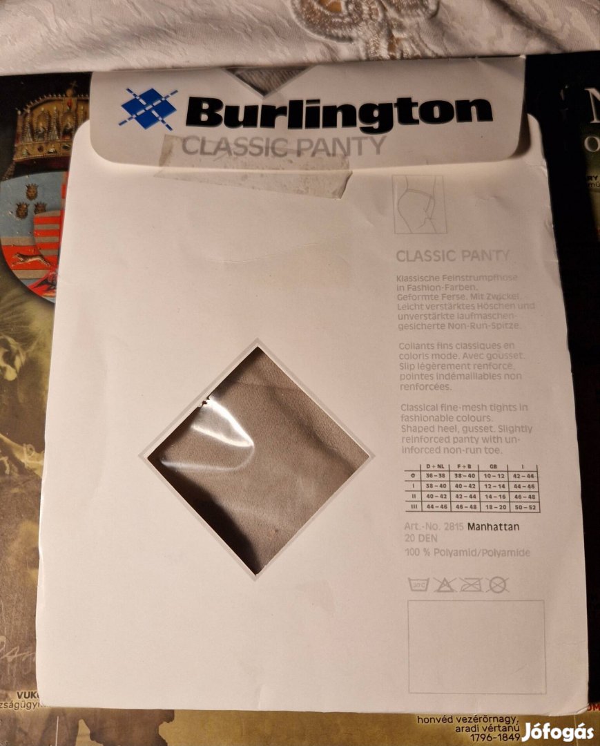 Burlington márkájú szürke női harisnyanadrág.