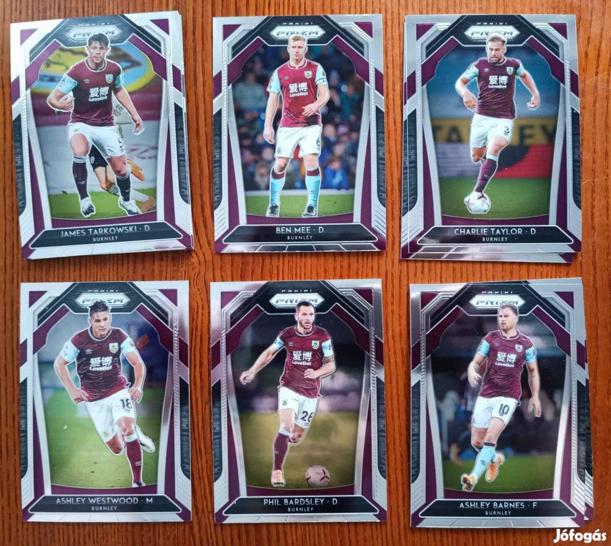 Burnley base focis kártyák Premier League Prizm 2020-21