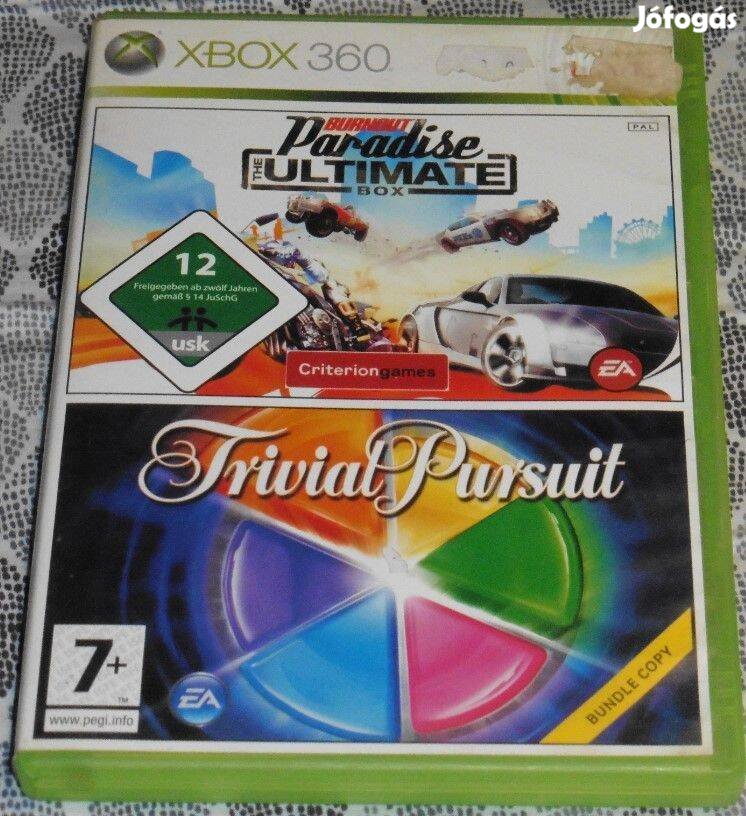 Burnout Paradise Ultimate Box + Trivial Pursuit Gyári Xbox 360 Játék