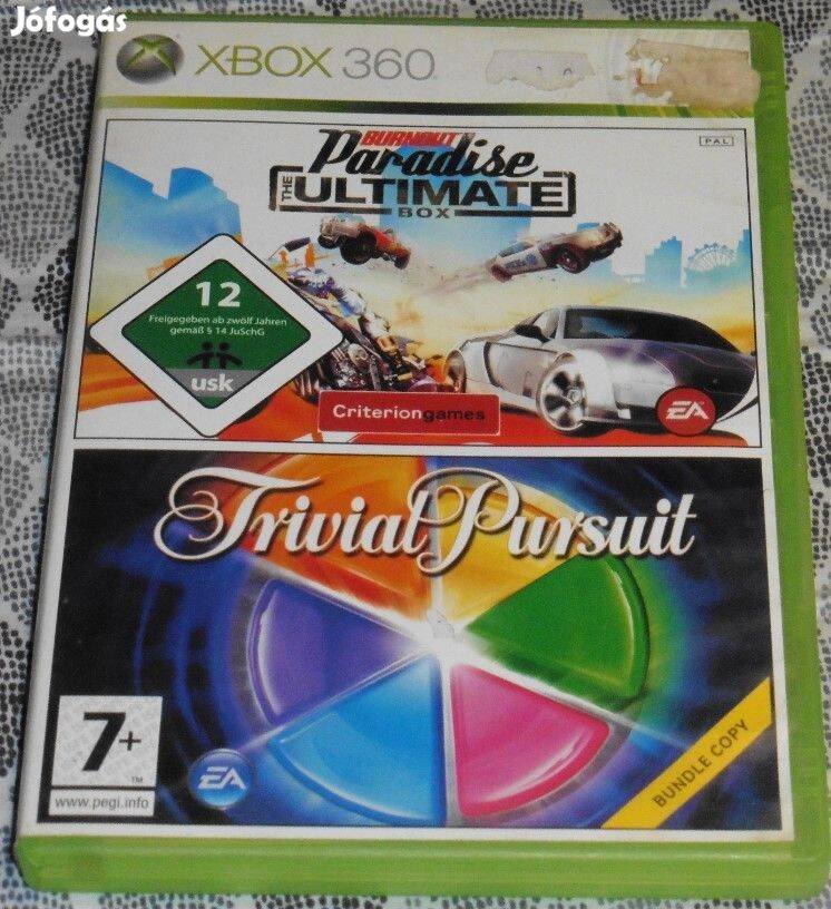 Burnout Paradise Ultimate Box + Trivial Pursuit Gyári Xbox 360 Játék