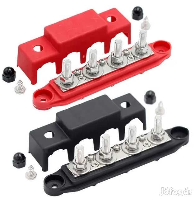 Busbar DC Közösítő 12-48V 300A M10-es csavarokkal (5822)