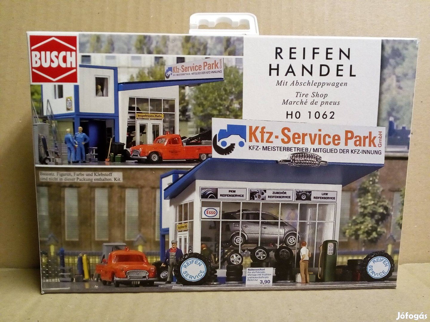 Busch 1062 Gumijavító műhely épület építőkészlet H0