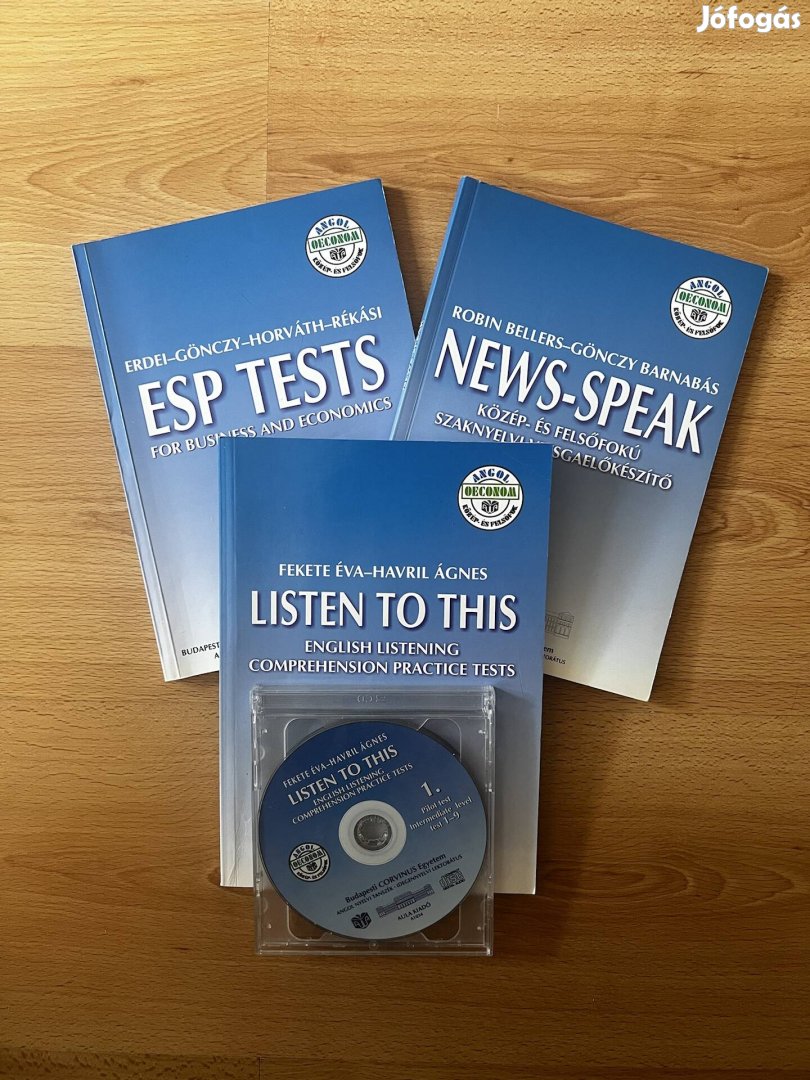 Business English nyelvvizsga felkészítő könyvek 3 db + 2 CD