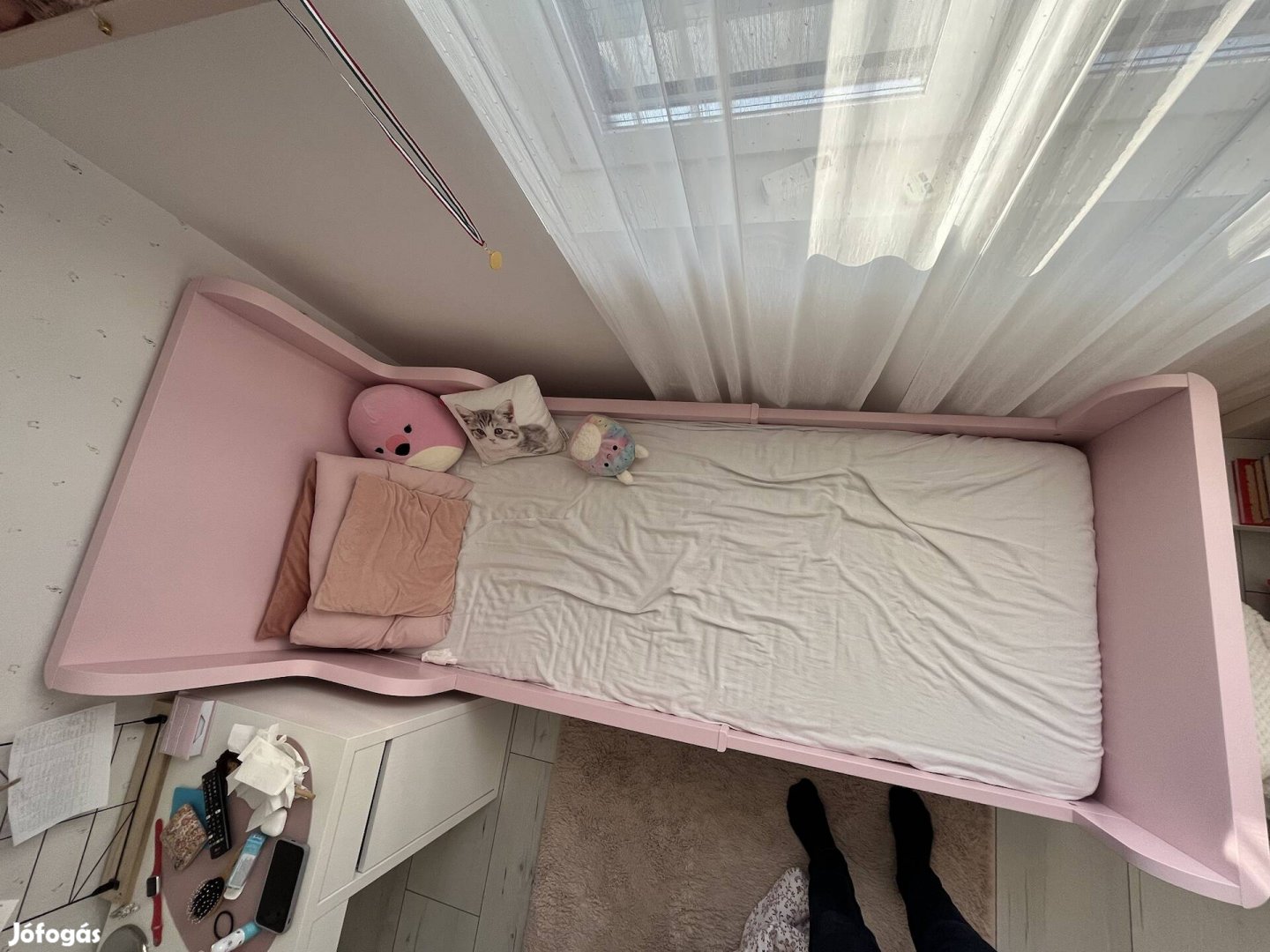 Busunga IKEA rózsaszín kiságy állítható