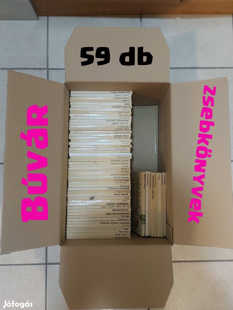 Búvár és kolibri zsebkönyvek 59 db óriás csomag