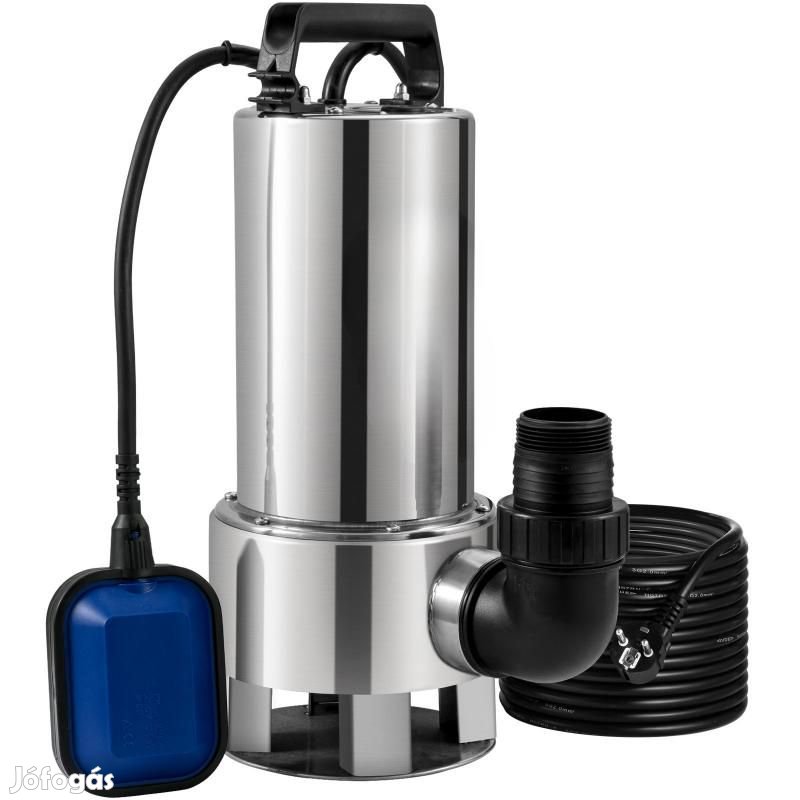 Búvárszivattyú úszóval 1300 W, rozsdamentes acél, áramlási