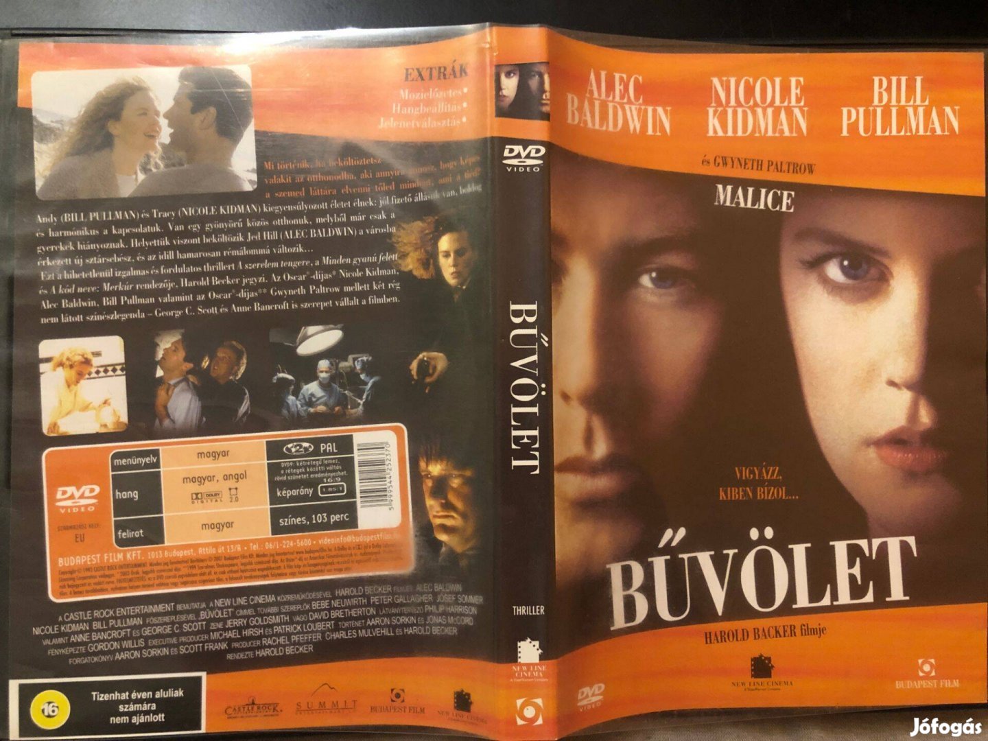Bűvölet DVD Malice (karcmentes, ritkaság, Nicole Kidman) DVD