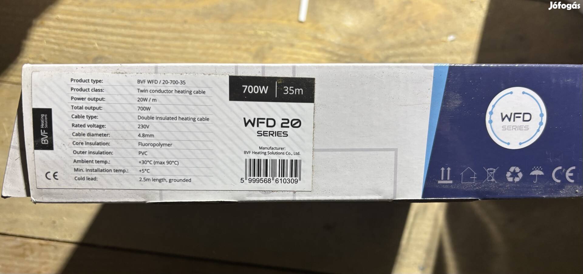 Bwf Caleo elektromos padlófűtés WFD  700W 35m 