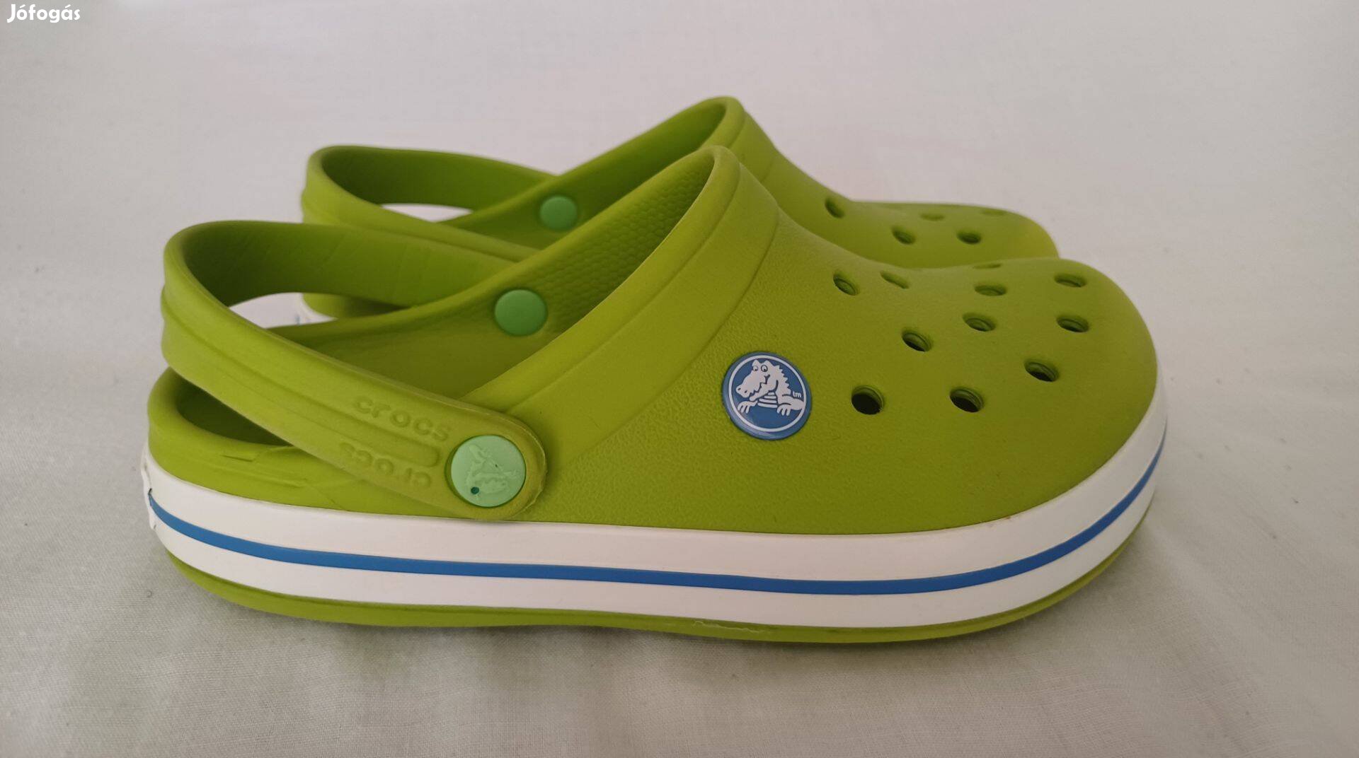 C12-13 Crocs zöld papucs 33-as