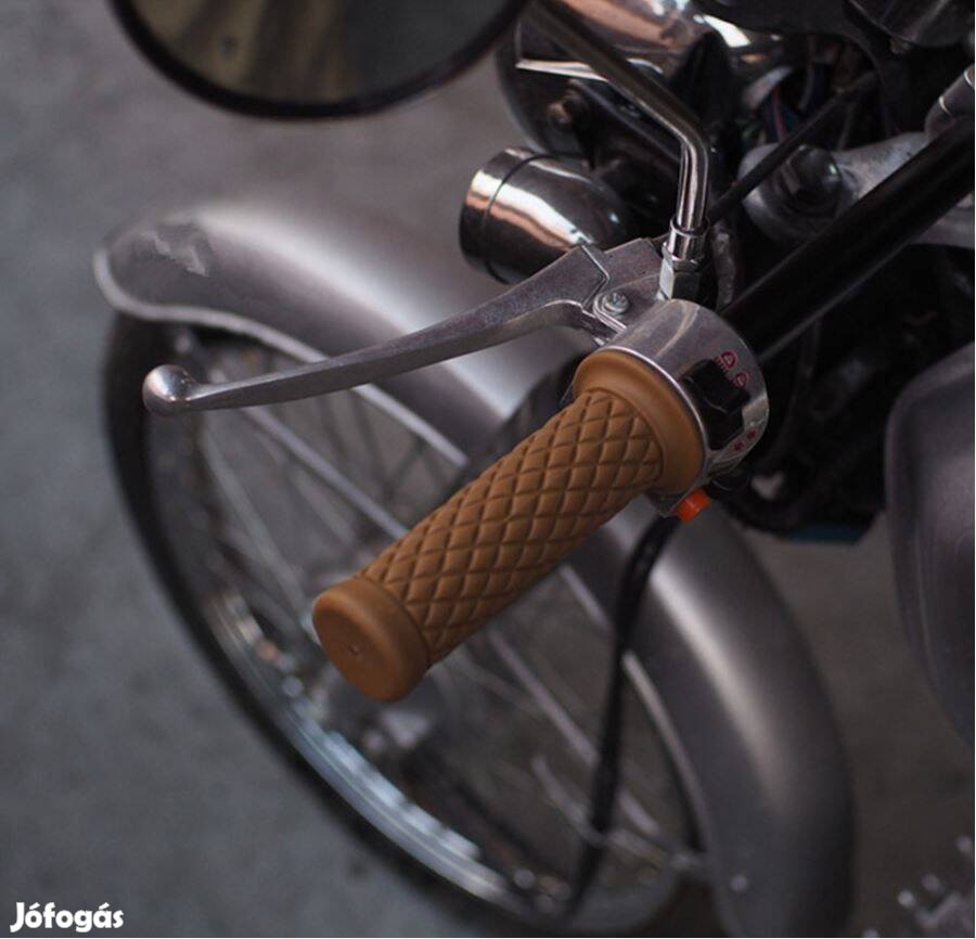 CAFE Racer vintage barna bőr kormánymarkolat motor kormány markolat