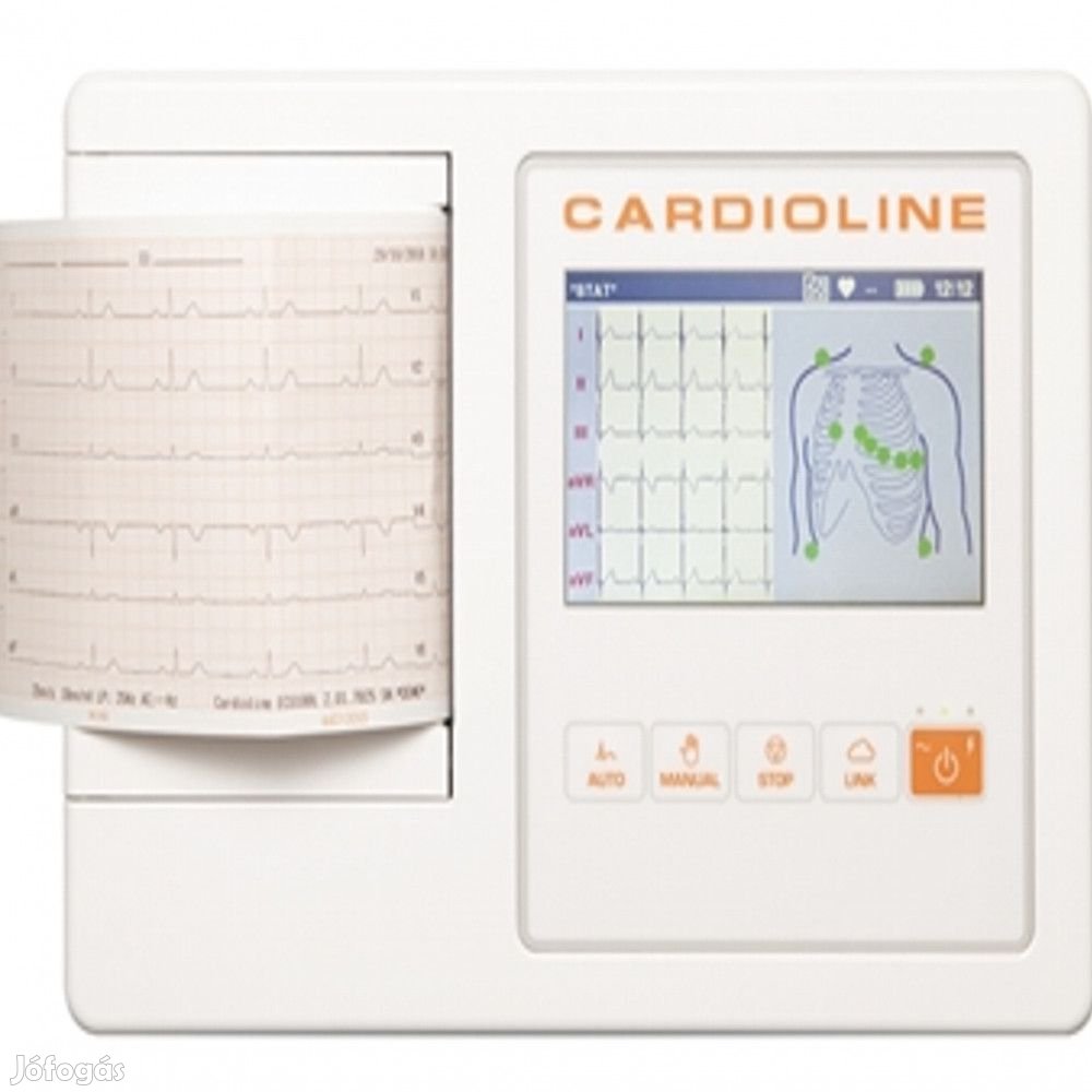 CARDIOLINE 100L Basic hordozható EKG készülék 5' szines kijelző