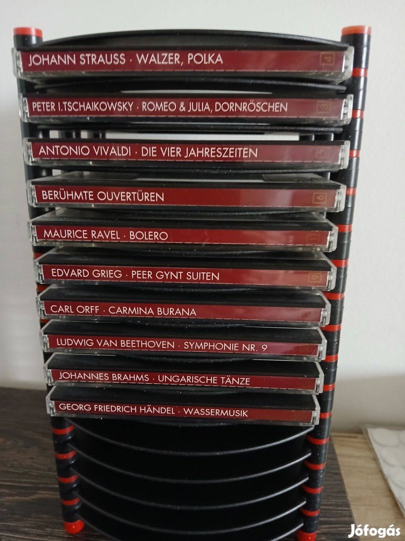 CD/DVD tartó 10 db klasszikussal