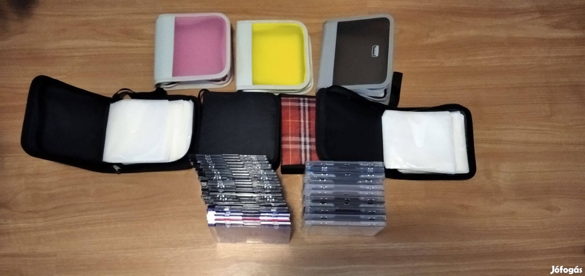 CD DVD tartó tok táska box készlet