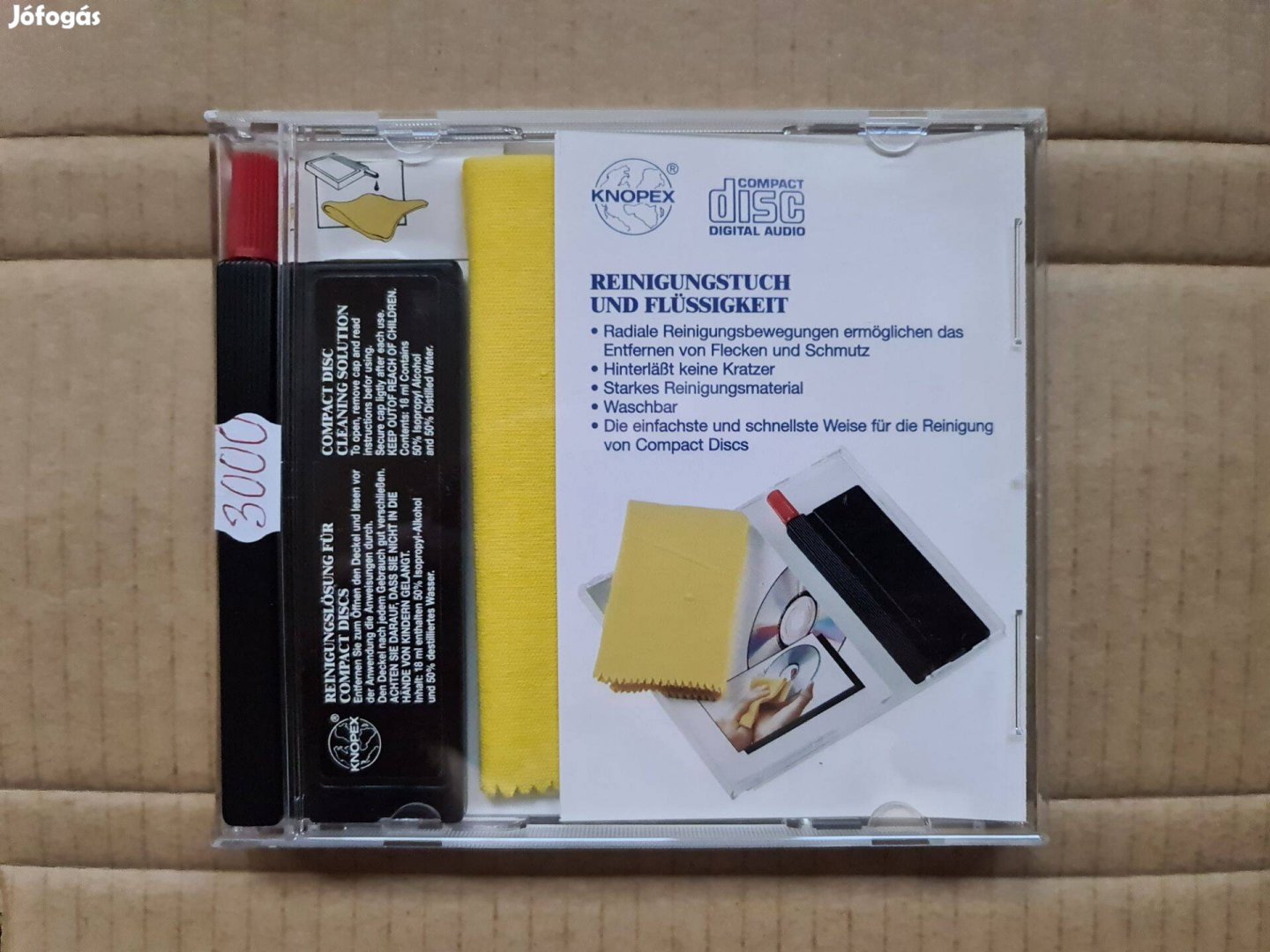 CD lemez folyadékos törlőkendős és cd lejátszó lézerfej tisztító lemez