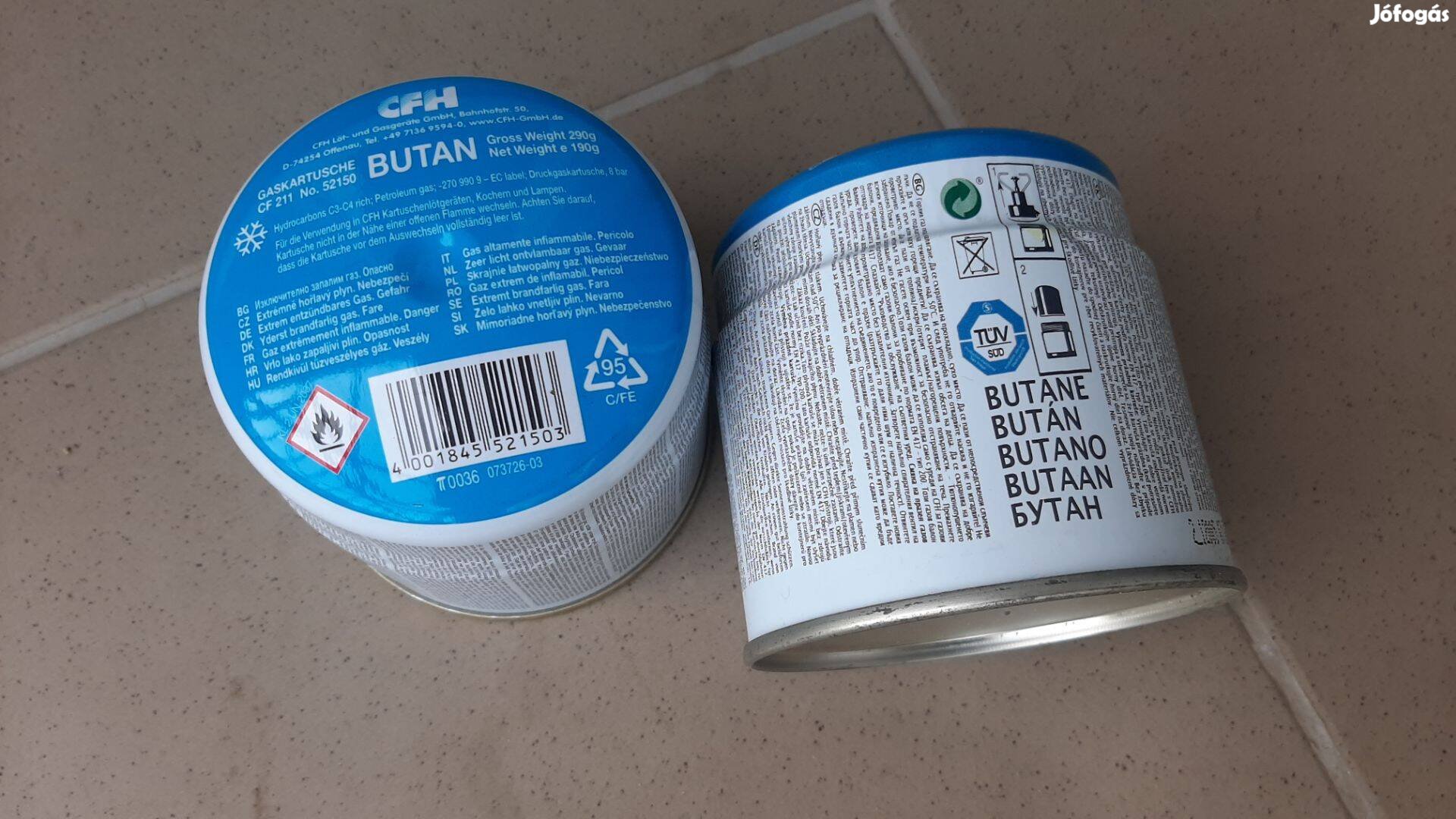 CFH 190g butan gázpalack - 2 darab