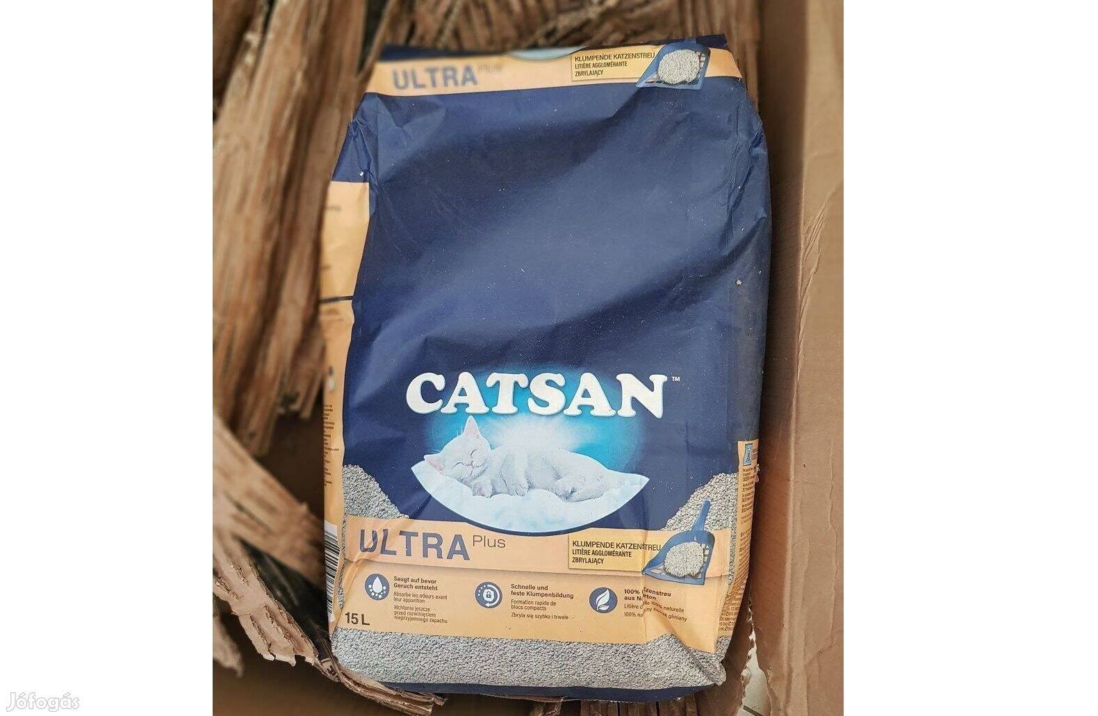 CICA Alom: Catsan Ultra PLUS 15 liter vadi új olcsón eladó