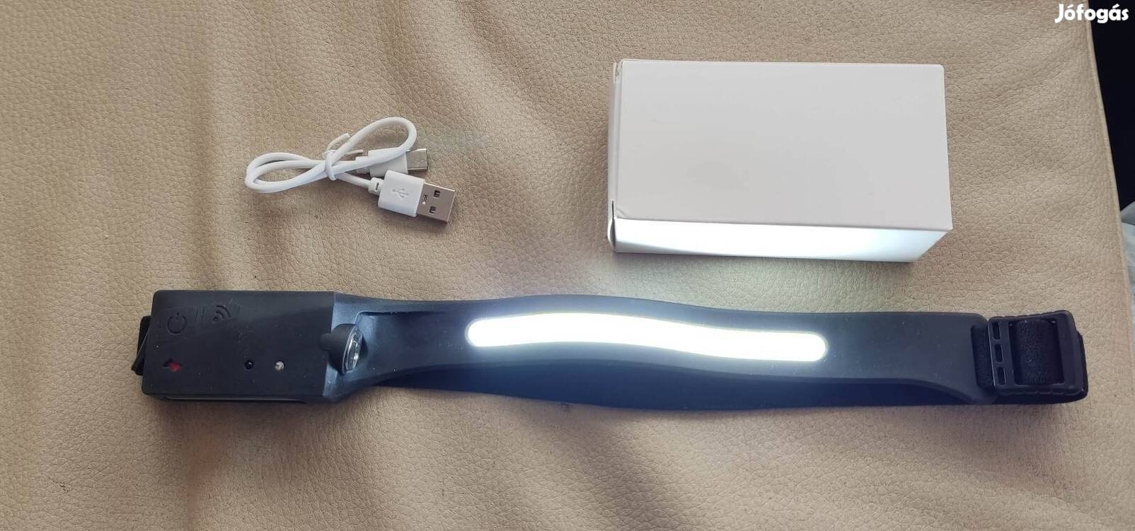 COB led fejlámpa új bontatlan nagyon erős fényű akku USB töltő kábel 