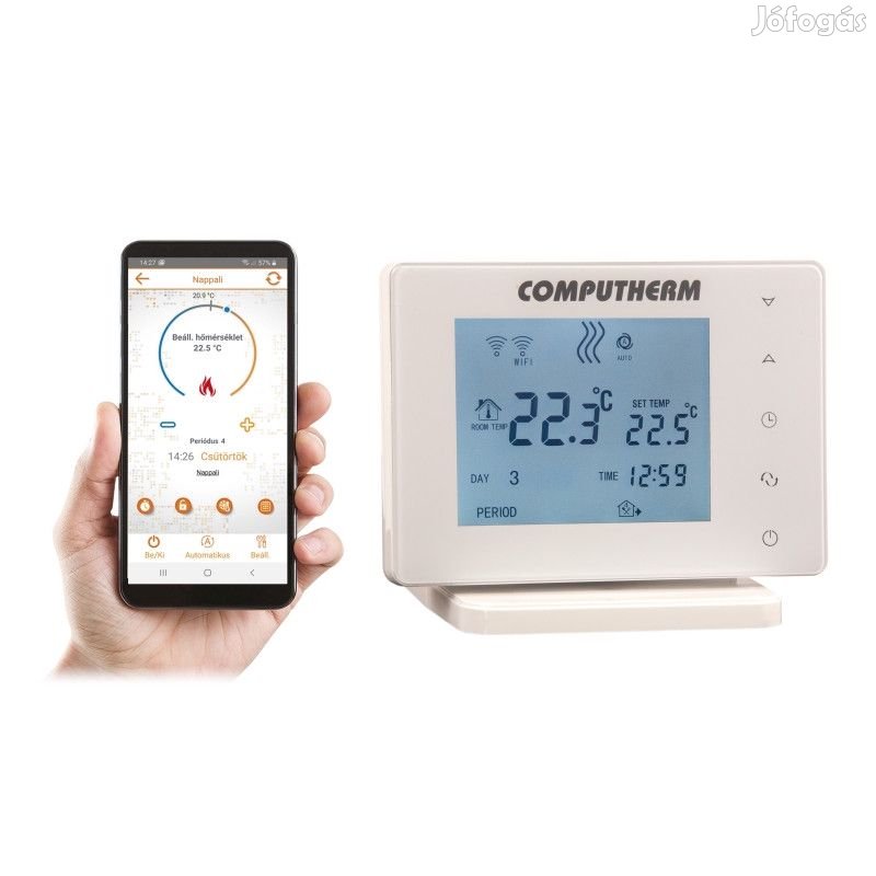 COMPUTHERM E800RF (TX) VEZETÉK NÉLKÜLI WI-FI TERMOSZTÁT (VEVŐEGYSÉG N