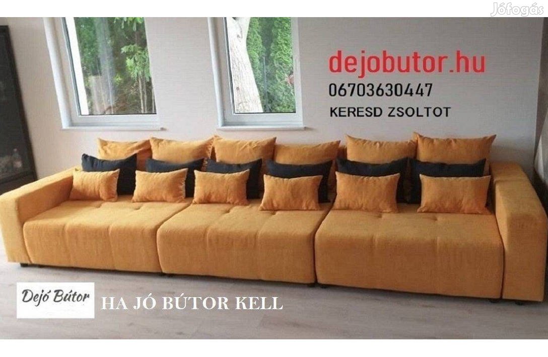 COSMO XL mustár kanapé ülőgarnitúra 140x425 cm ágyazható bútor