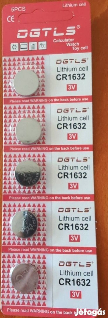 CR1632 lithium gombelem 5 db eladó 