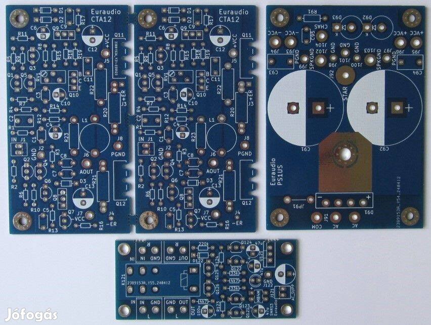 CTA Mini 2x50 Watt audiofil erősítő építőkészlet panelek + alkatrészek