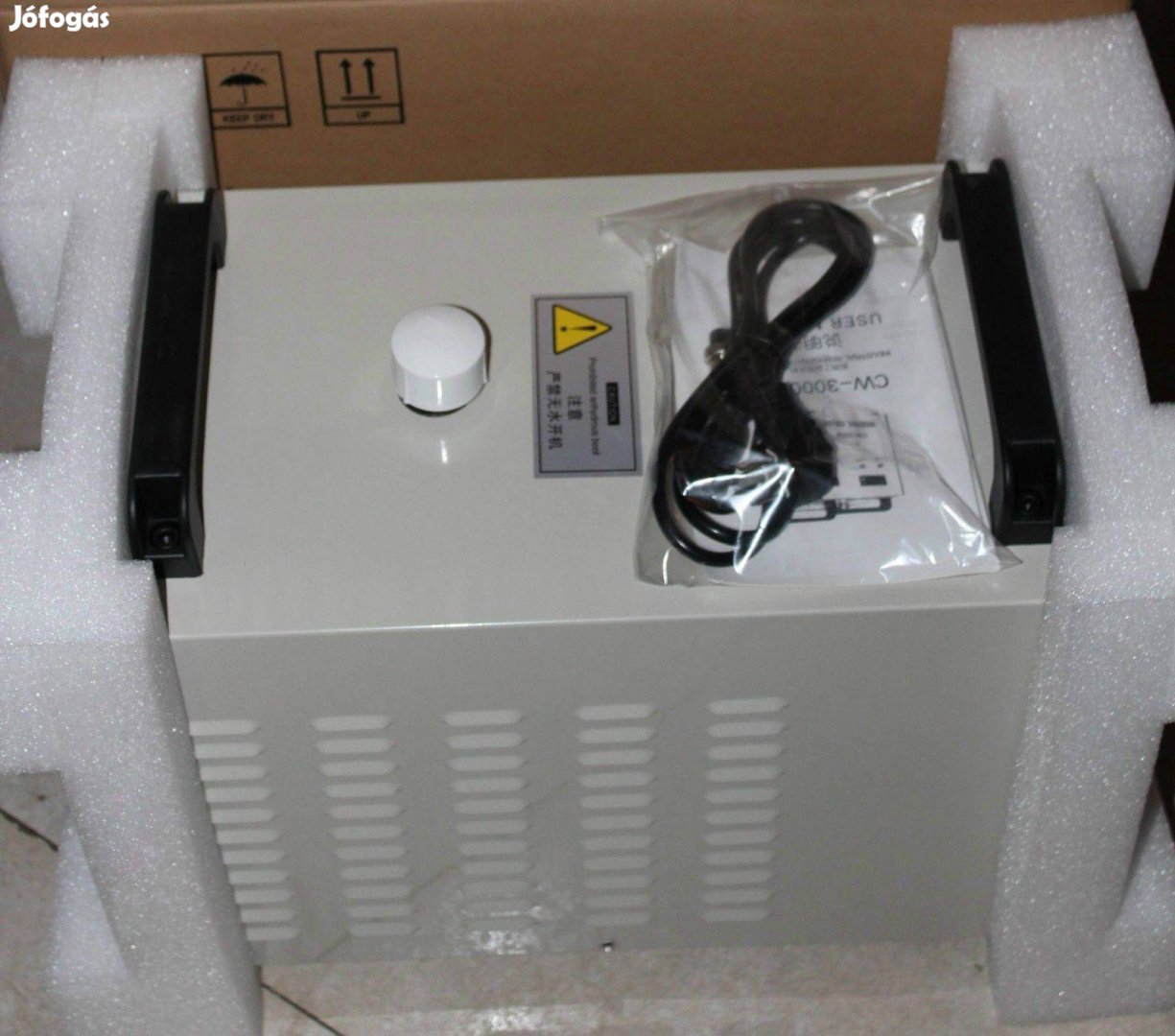 CW3000 vízhűtő chiller lézergravírozó hűtő új garancia szervíz számla