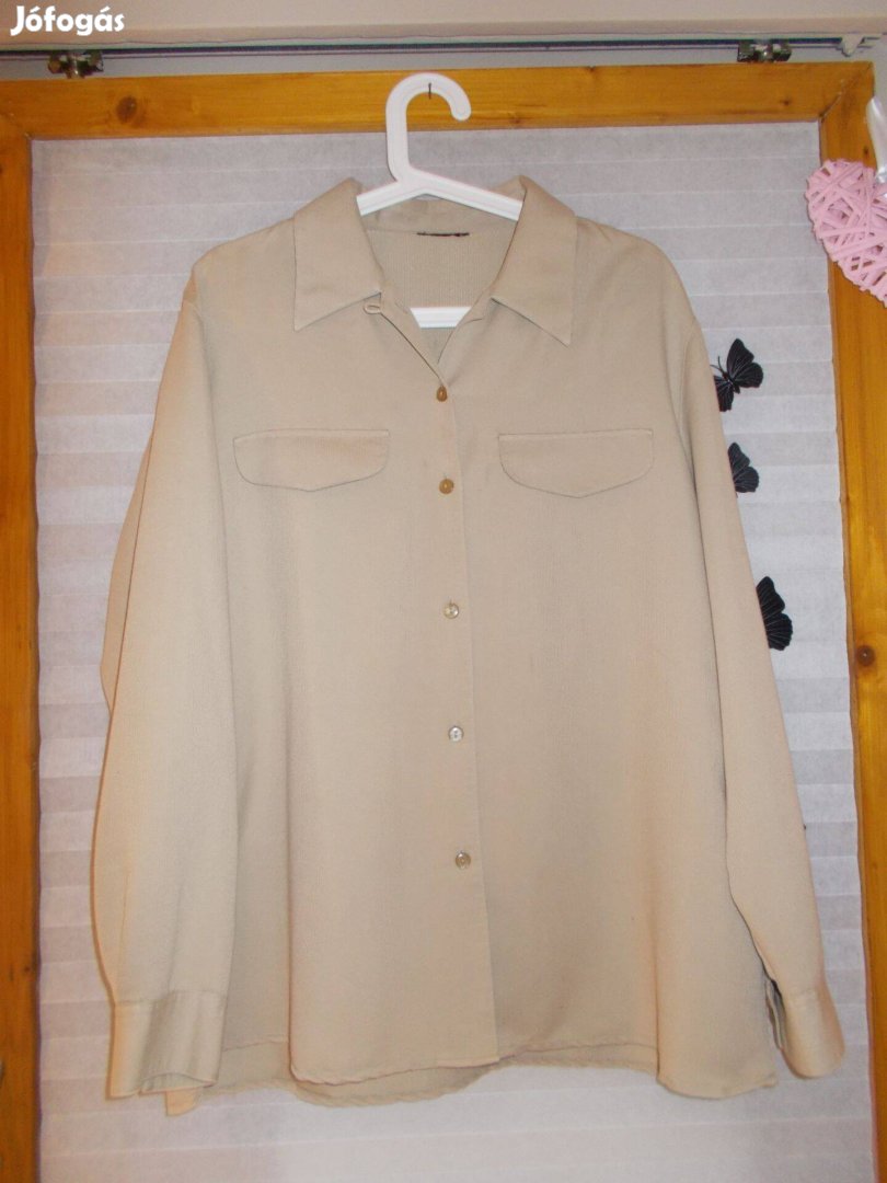 CA Bézs, hosszú ujjú női felső, ing 46