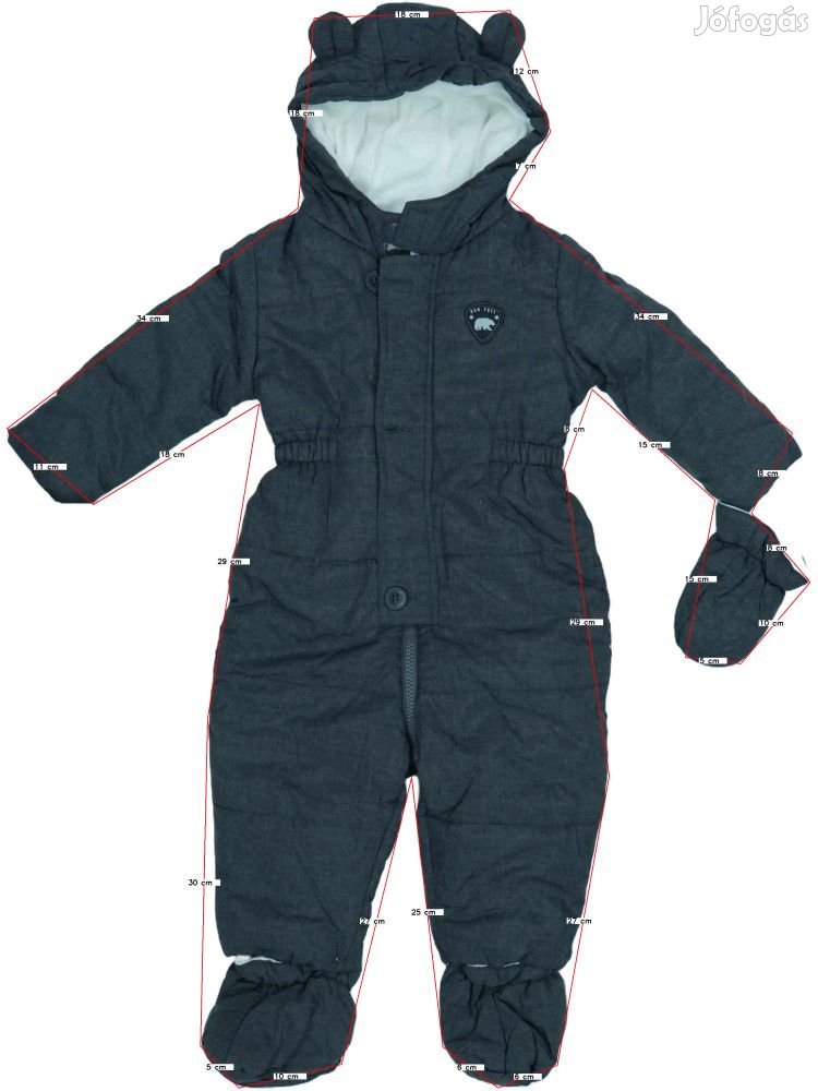 C&A Új (címkés) Fiú Baby overál (Méret: 86)