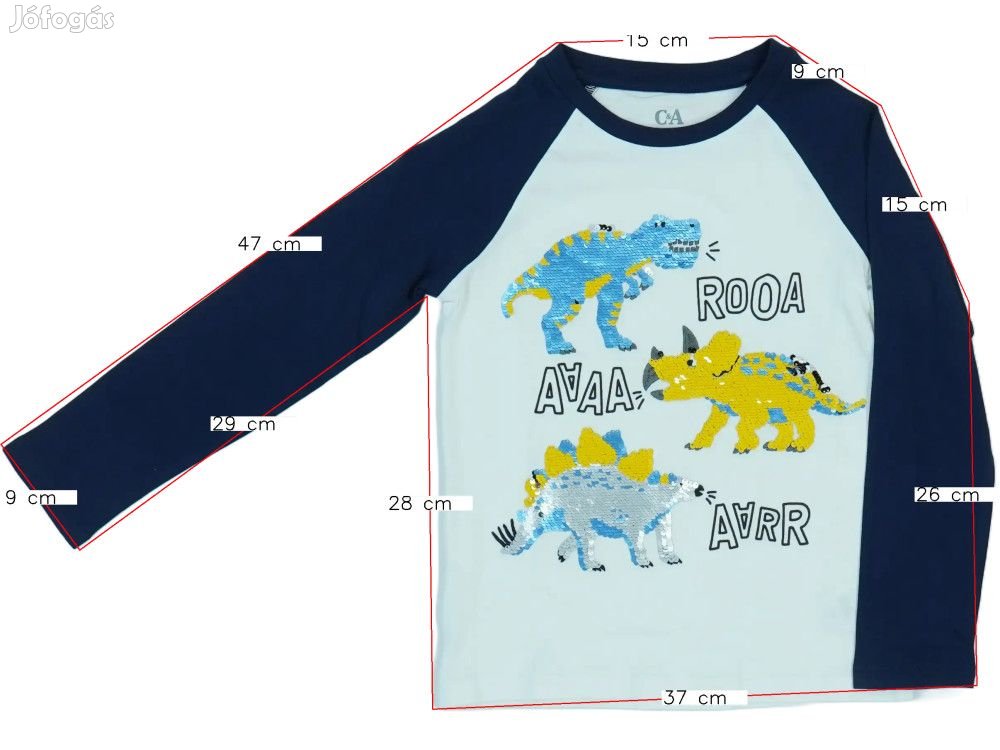C&A Új (címkés) Fiú Hosszú ujjú felső (Méret: 116)