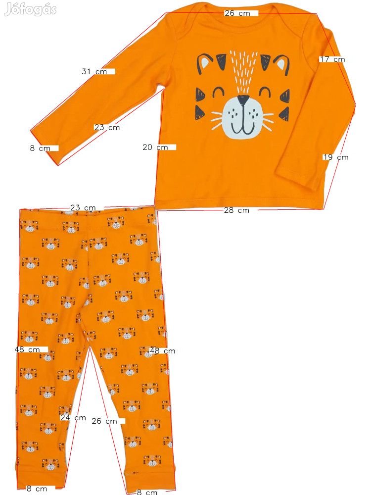 C&A Új (címkés) Fiú Pizsama (Méret: 92)