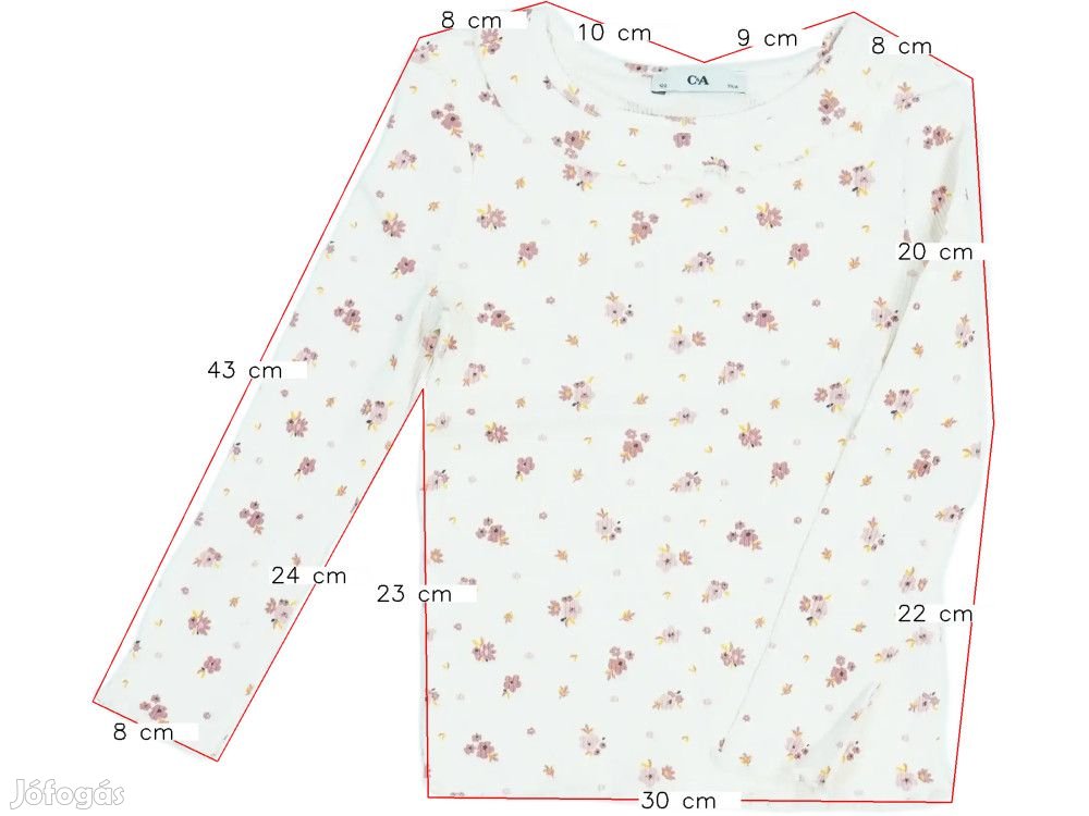 C&A Új (címkés) Lány Hosszú ujjú felső (Méret: 122)
