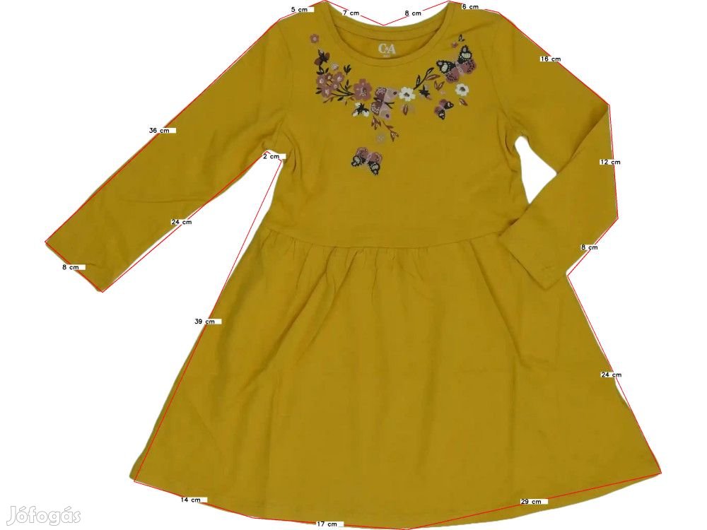 C&A Új (címkés) Lány Ruha (Méret: 110)