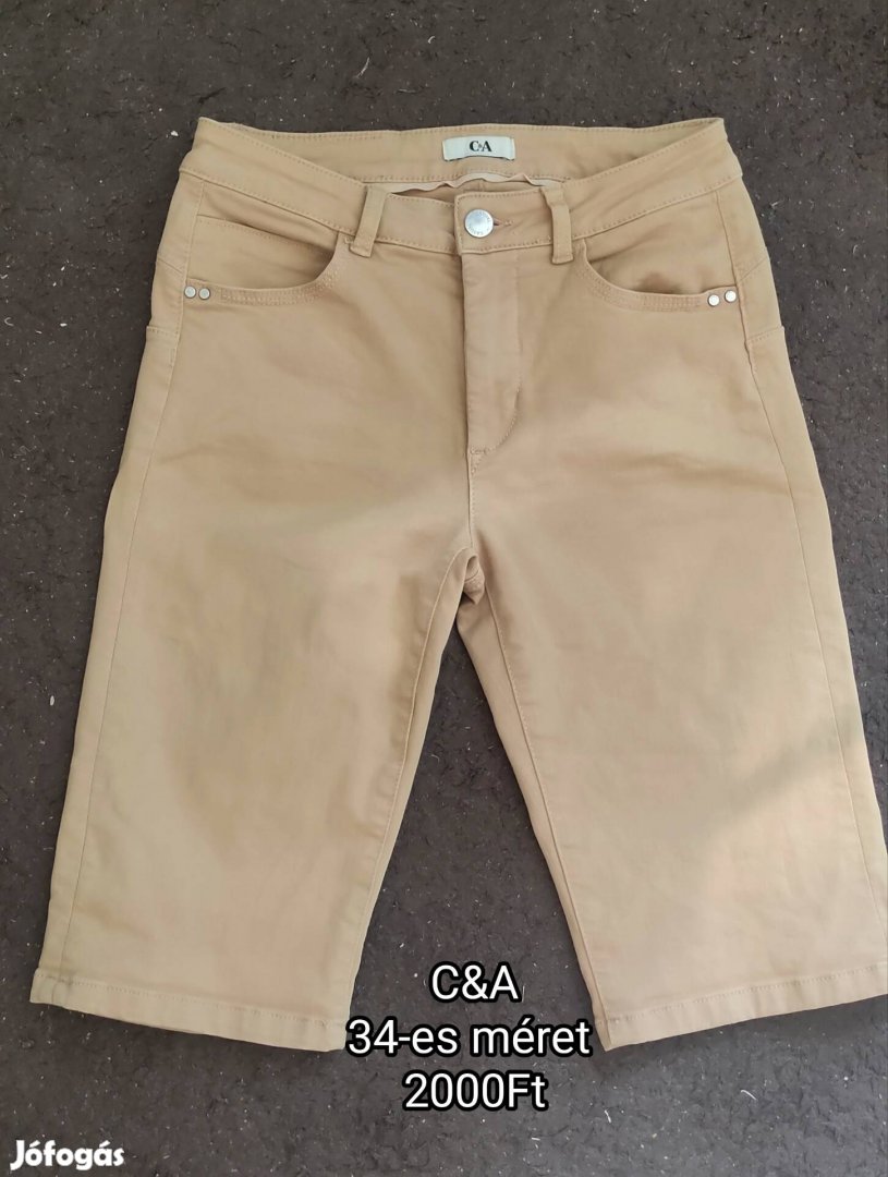 C&A bézs 3/4-es farmer