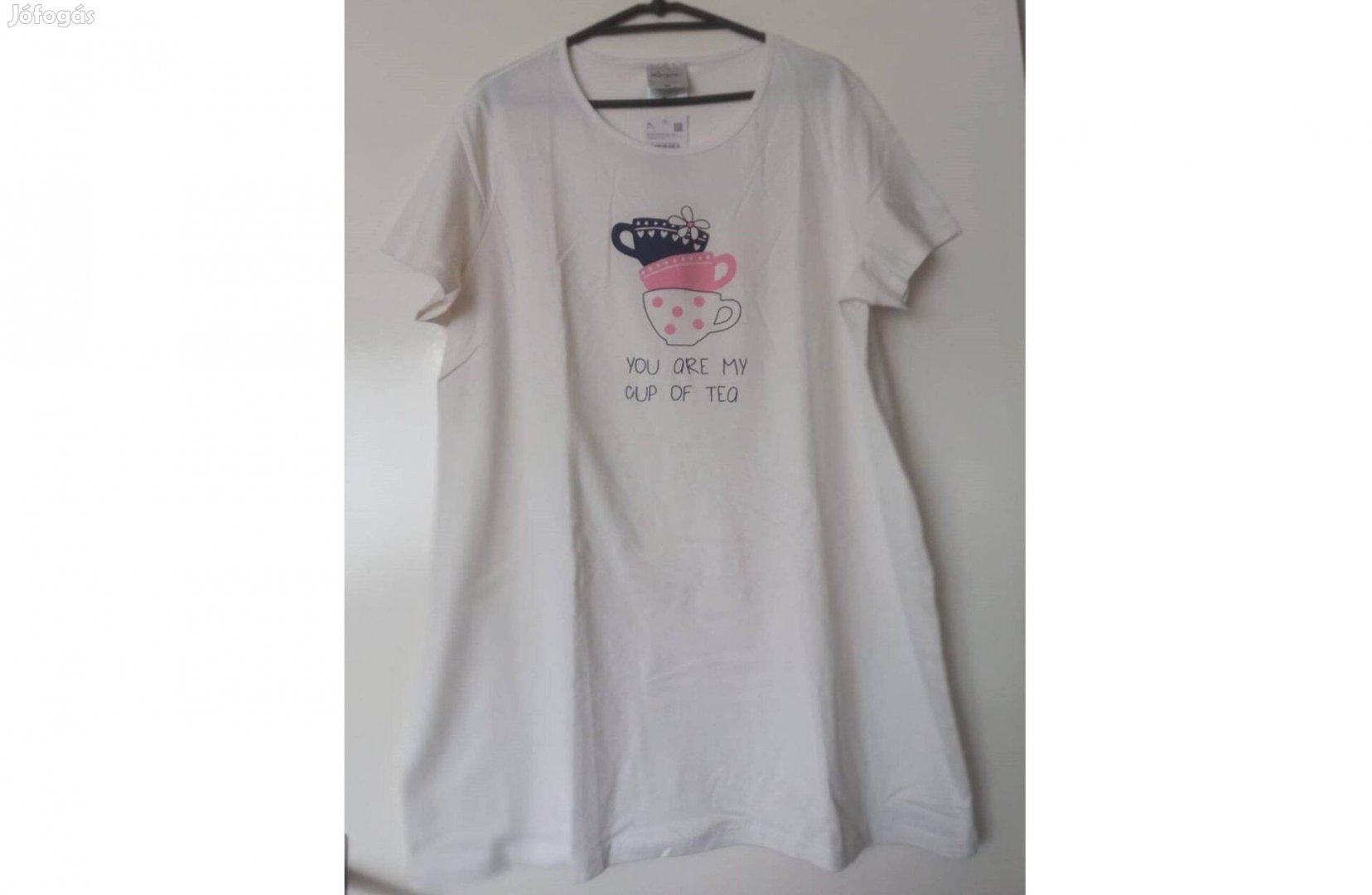 CA fehér, pamut hálóing, XL-es, Új!