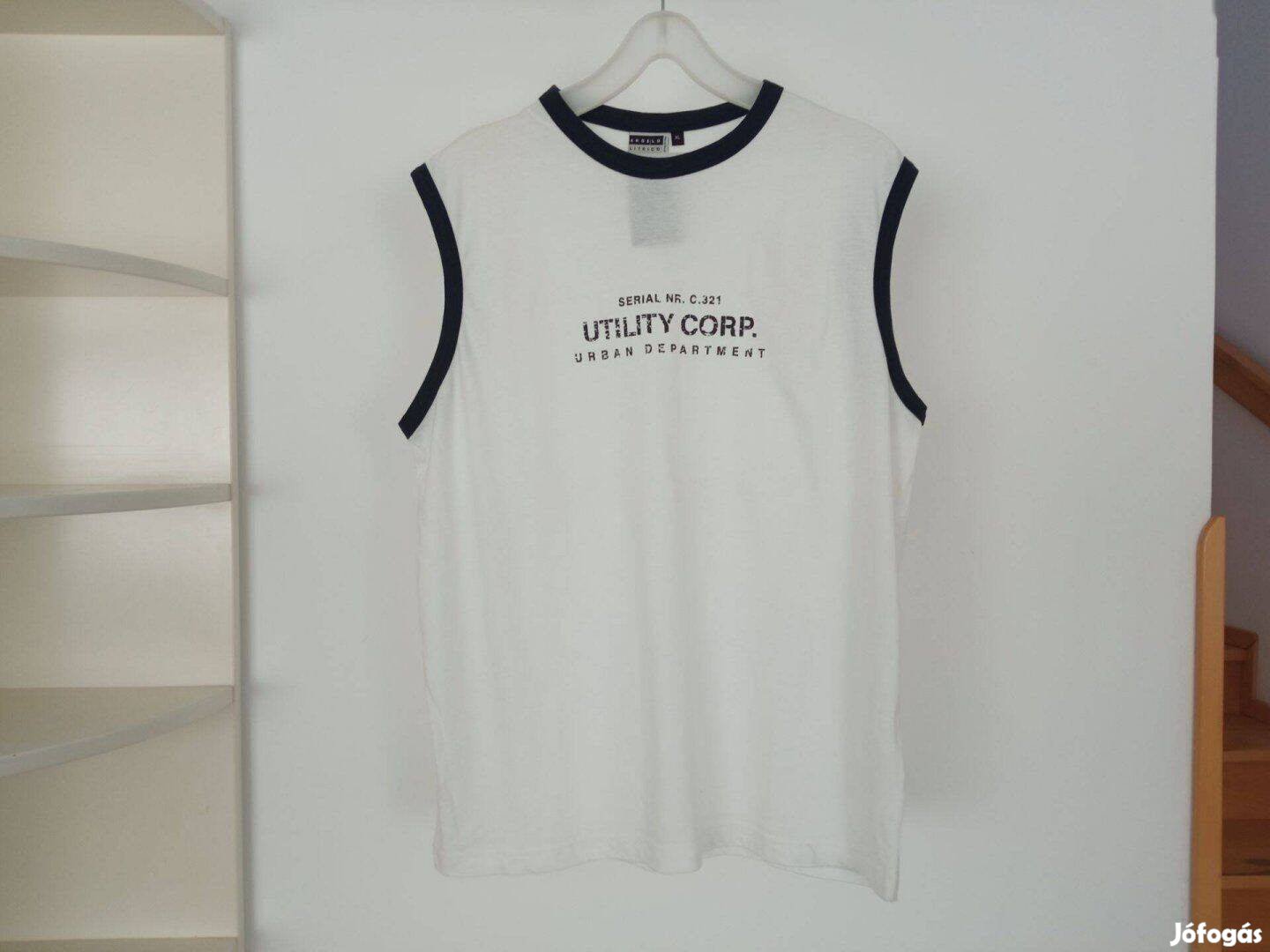C&A fehér ujjatlan póló / edző trikó / sport atléta XL * új *