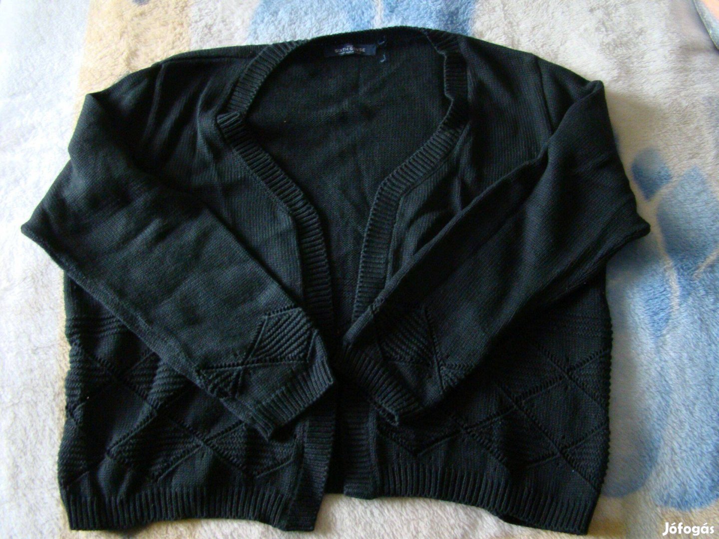 C&A fekete női kötött pulóver XL-es