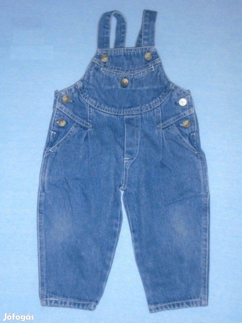 CA kék és kantáros farmernadrág 6-9 hó méret 74