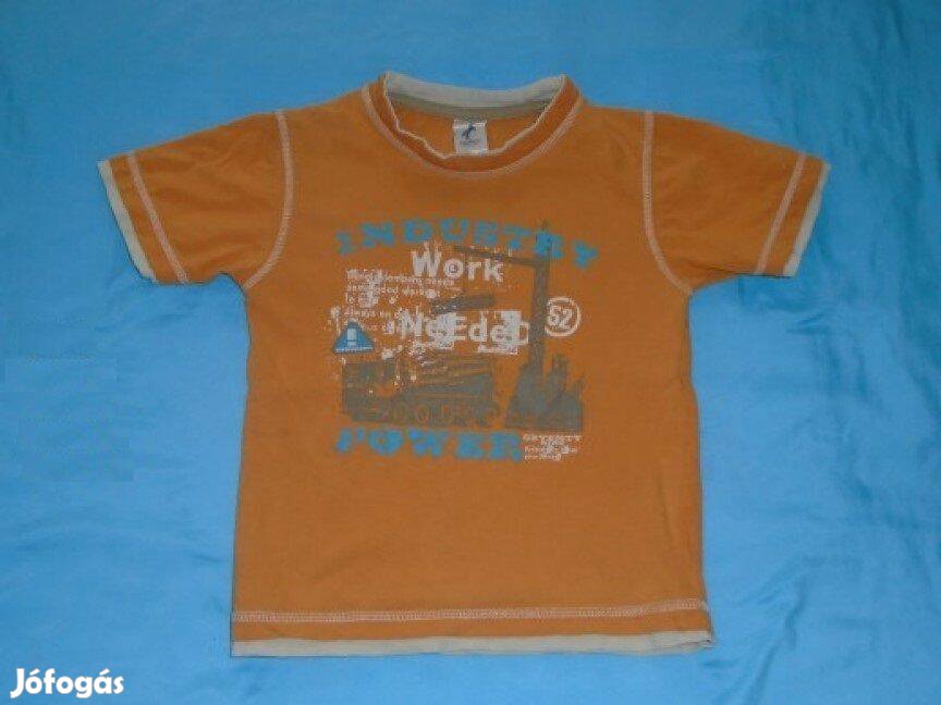 C&A mintás narancssárga színű póló 4-5 évesre (méret 110)